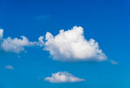 Fluffy cloud in the blue sky in Thailandの写真素材
