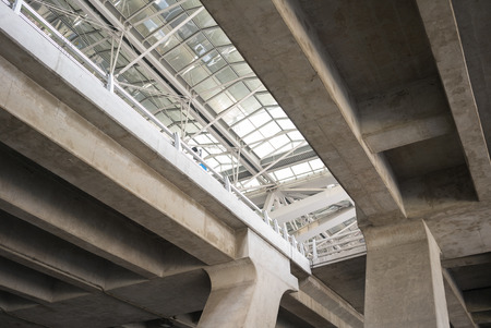 BANGKOK, THAILAND - MAY 02, 2016: Suvarnabhumi International Airport interior view. Suvarnabhumi was officially opened for limited domestic flight service on 15 September 2006.のeditorial素材