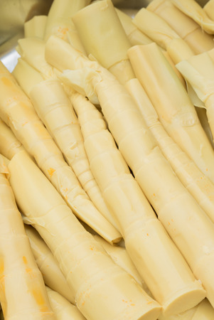Closeup of Yellow Pickled Asparagus.の写真素材