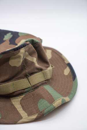 military hat patterns on a white backgroundの写真素材