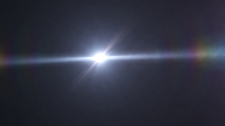 sunlight special lens flare light effect. Sun flash with rays and spotlightの写真素材