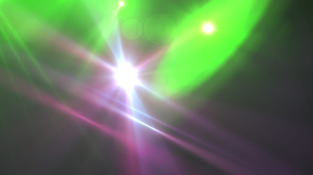 Abstract Natural lens flare ,Sun flare on the black background.の写真素材