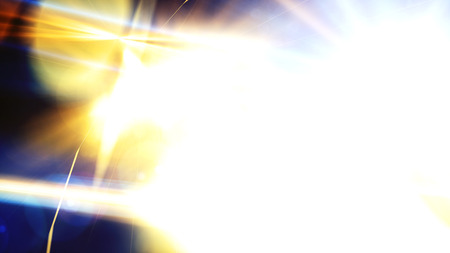 Abstract Natural lens flare ,Sun flare on the black background.の写真素材