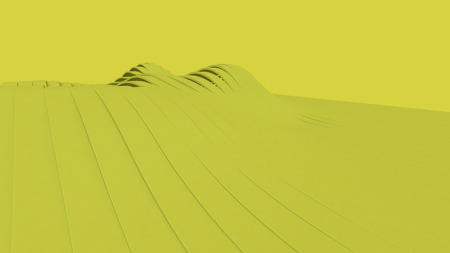 Colorful wave Future geometric patterns. 3d rendering.Trendy modern illustration, Pastel Geometric shapes. Concept : Abstract wallpaper, Banner, Poster backdrop.の写真素材