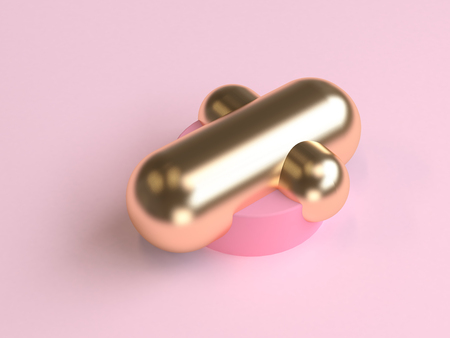 Minimalist geometrical abstract background, pastel colors, 3D render, trend poster, Illustration.の写真素材