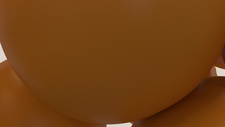 Orange Ball geometric patterns. 3d rendering.Trendy modern illustration, Pastel Geometric shapes. Concept : Abstract wallpaper, Banner, Poster backdrop.の写真素材