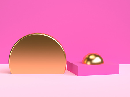 Minimalist geometrical abstract background, pastel colors, 3D render, trend poster, Illustration.の写真素材