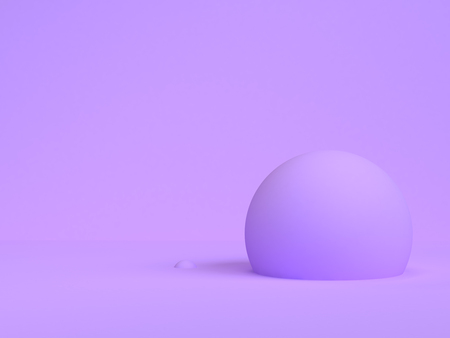 Purple geometric shape scene minimal style 3d rendering.の写真素材