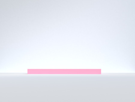 Pink geometric shape scene minimal style 3d rendering.の写真素材