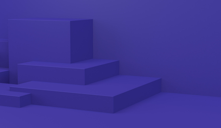 Minimalist abstract background, primitive geometrical figures, 3D render.の写真素材