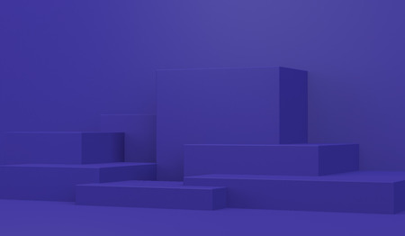 Minimalist abstract background, primitive geometrical figures, 3D render.の写真素材