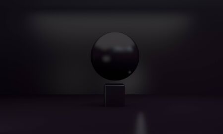 Abstract  sphere Colorful Geometric shape scene, Minimal Stlye Background, 3d rendering.の写真素材