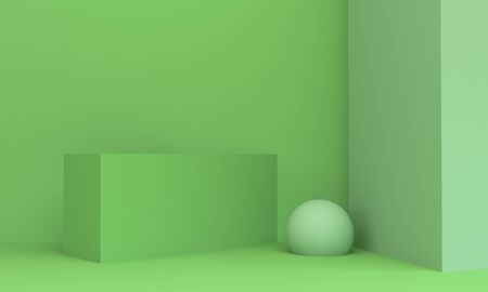Geometric shape scene minimal, 3d rendering.の写真素材