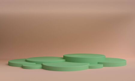 Minimalist abstract background, primitive geometrical,  3d rendering.の写真素材