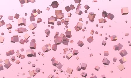 Minimalist Geometric shape scene, 3d rendering.