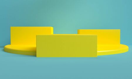 Minimalist abstract background, primitive geometrical figures, pastel colors, 3D render.