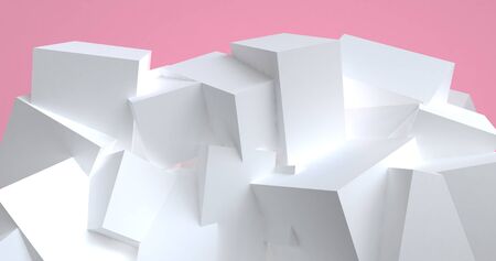 White box 3d abstract style background. Concept : poster, advertising ,cover design, book design, cd cover, flyer, web design backgrounds.の写真素材