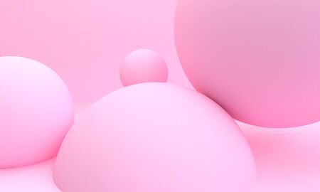 Pink sphere 3d abstract style background. Concept : poster, advertising ,cover design, book design, cd cover, flyer, web design backgrounds.の写真素材