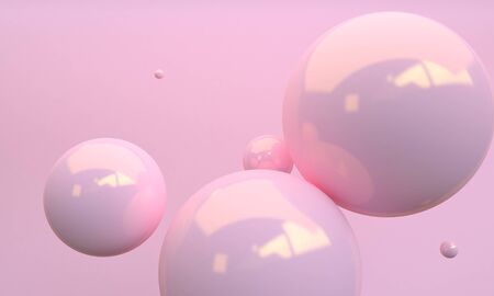 Pink sphere 3d abstract style background. Concept : poster, advertising ,cover design, book design, cd cover, flyer, web disign backgrounds.の写真素材