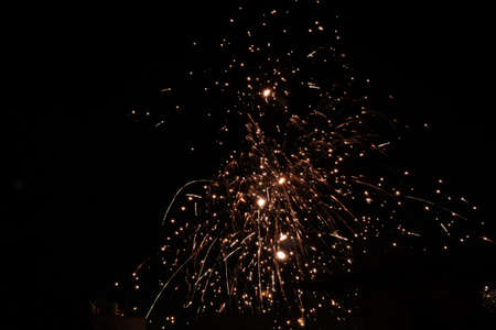 Colourful Crackers in black backgroundの写真素材
