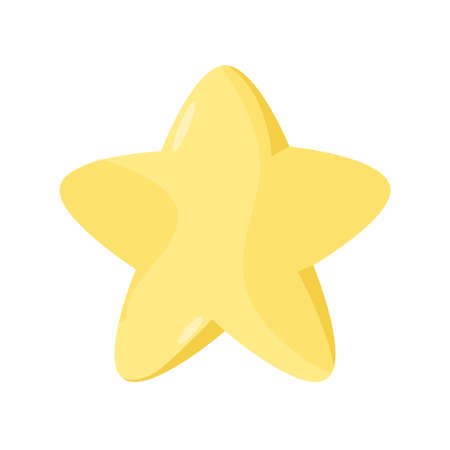 Yellow star on a white background.のイラスト素材
