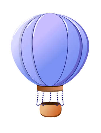 Blue balloon on a white background. Children's illustration. transportのイラスト素材