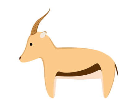 Cute gazelle on a white background. Safari Animalsのイラスト素材