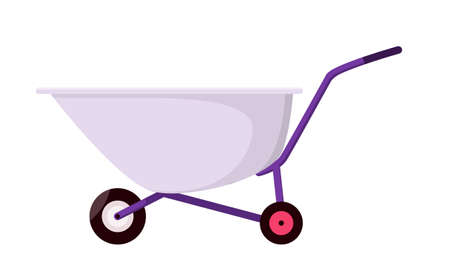 Metal garden cart on white backgroundのイラスト素材