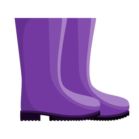 Rubber boots on a white background. garden shoesのイラスト素材