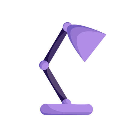 Blue office desk lamp. flat design. Illustration on a white background.のイラスト素材