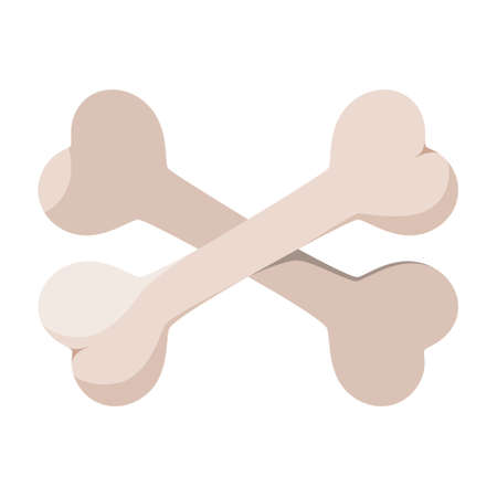 Bones on a white background. cartoon design. vector illustration.のイラスト素材