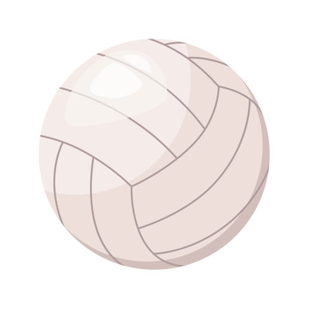 A volleyball ball on a white background. cartoon design.のイラスト素材