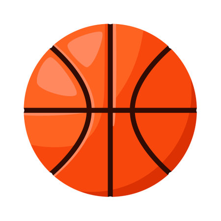 A basketball on a white background. cartoon design.のイラスト素材