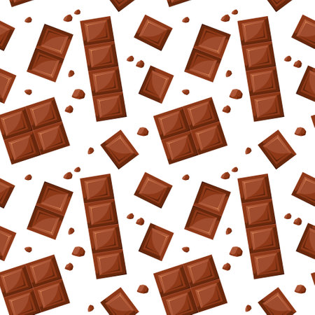 Seamless pattern with chocolate bars. cartoon design.のイラスト素材