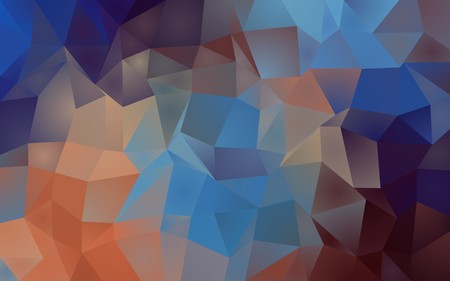 Abstract background of multicolored triangles created by triangulationの写真素材