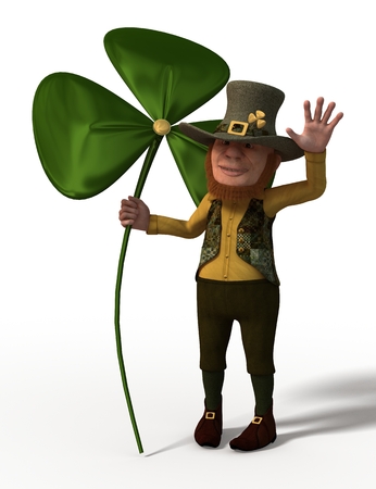 Leprechaun isolated from the background for St. Patricks Dayの写真素材