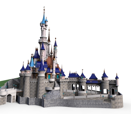 Clip-art castle isolated on the white backgroundの写真素材