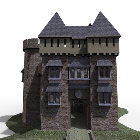 Clip-art castle isolated on the white backgroundの写真素材