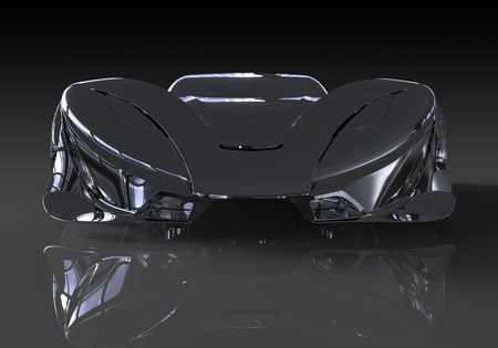 Three-dimensional model concept car. Non-branded car design.
