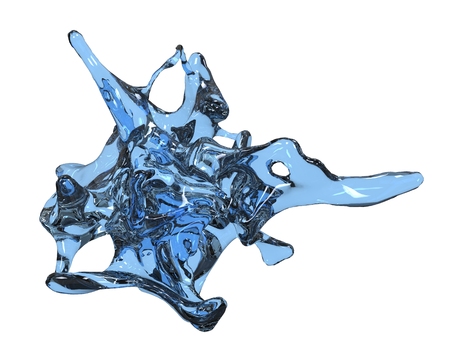 Abstract water splash Isolated on white background.