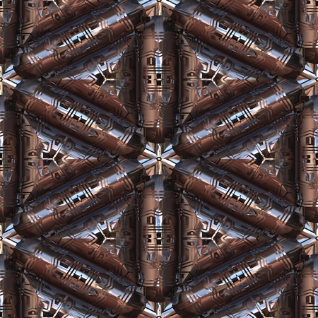 Sci-fi seamless wall background, It can also be used as texture.の写真素材