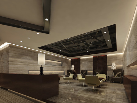 Photorealistic 3d render of a office