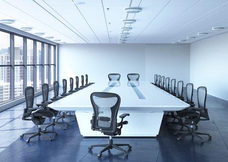 Office Photorealistic Render. 3D illustration. Meeting room.
