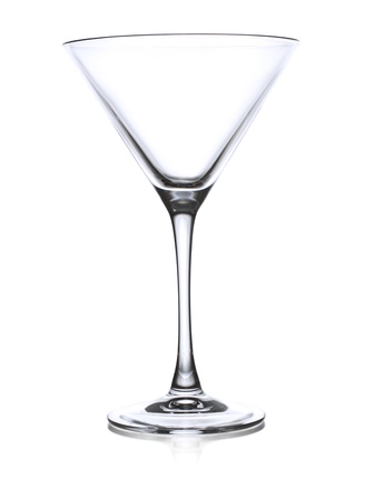 Clean martini glass on whiteの写真素材