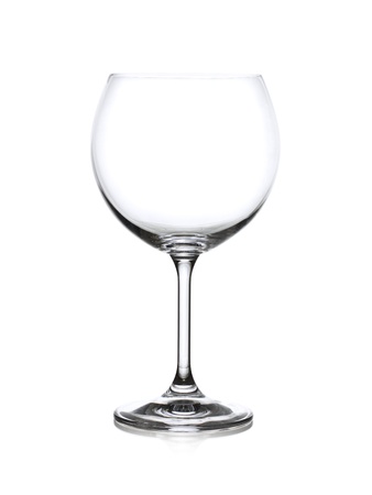 Clean red wine glass on whiteの写真素材