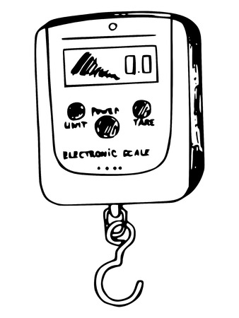 hand made illustration of a series of items, scalesのイラスト素材