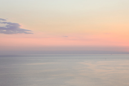 Pastel shades sunset background near Kythnos island, Cyclades, Greece.