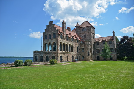  Singer Castle located on Dark Island in the St  Lawrence Seaway on July 5,2014, New York State, USA のeditorial素材