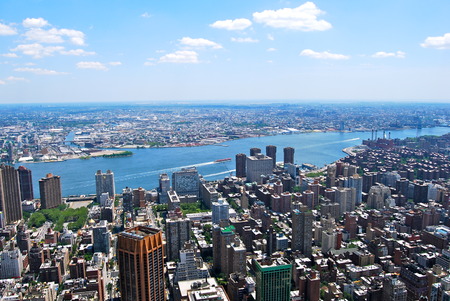 New York City Manhattan midtown view with skyscrapers, New York City, USAのeditorial素材