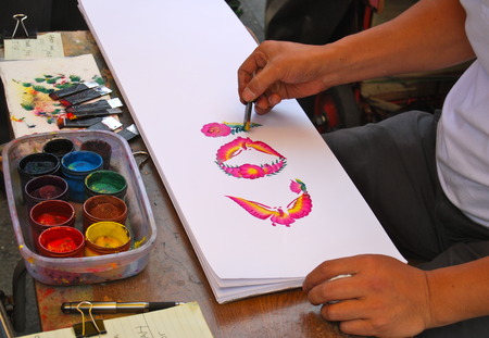 Chinatown district, NYC, USA.のeditorial素材